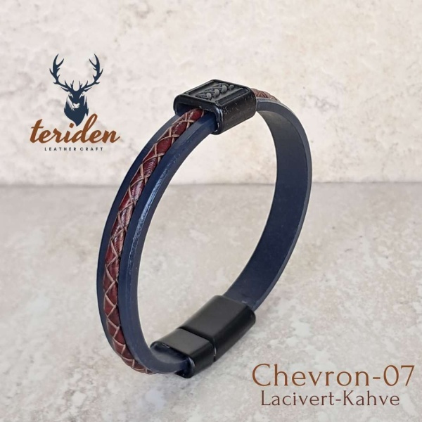 Chevron Hakiki Deri Bileklik (Erkek) - Görsel 14