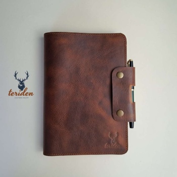 A5 Defter Kılıfı Organizer - Taba